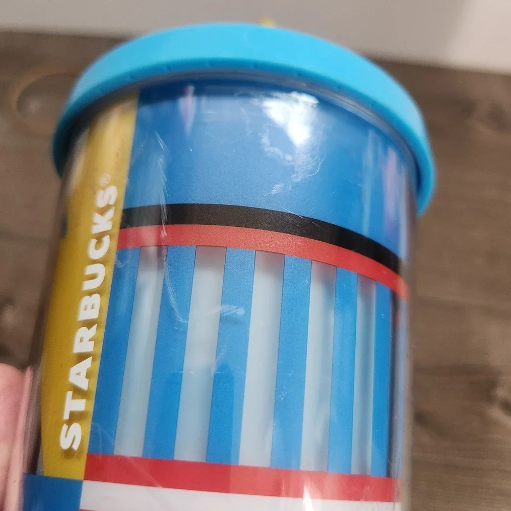 Starbucks Abstract Geometric Picasso Cold Cup Tumbler Venti 24 Oz Lid Straw READ